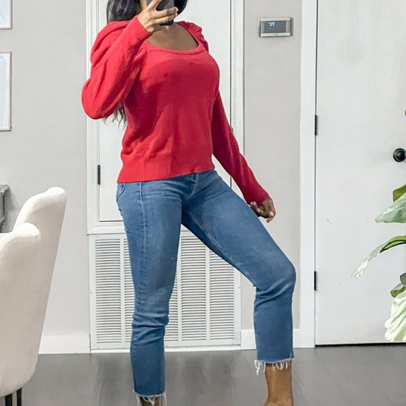 Jennifer Tyler Red Cashmere Sweater nwt - Picture 5 of 10